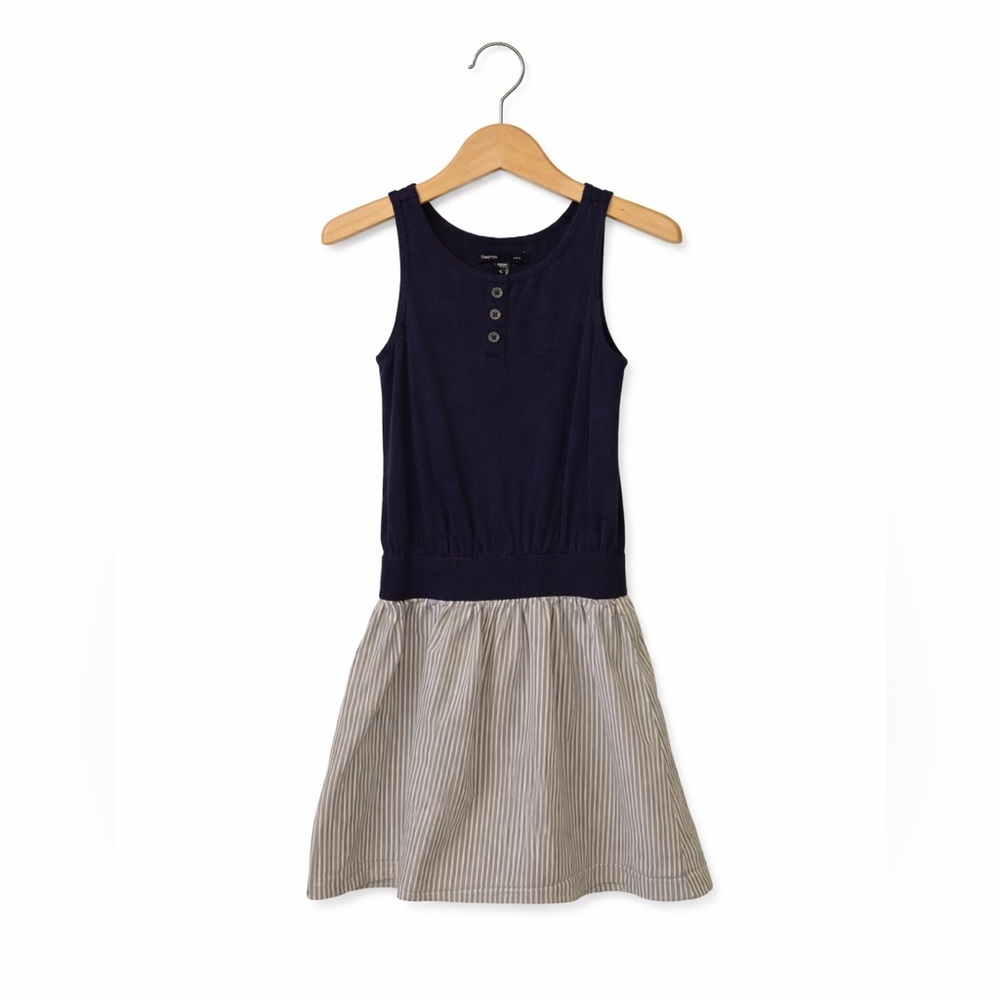 Gap Navy Dress with Stripe Skirt. Size Small. Great Condition Preppy Casual